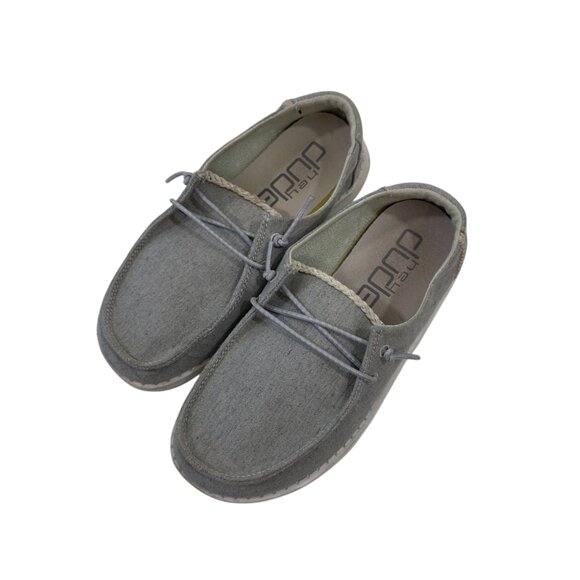 Hey Dude Wendy Yount Girls SZ 2 Gray Chambray Casual Slip-On Shoes - Picture 12 of 12
